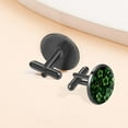 thumbnail image 6 of Saint Patrick's Day Men's Stainless Steel Cufflink Set for Formal Attire and Special Occasions, 6 of 6