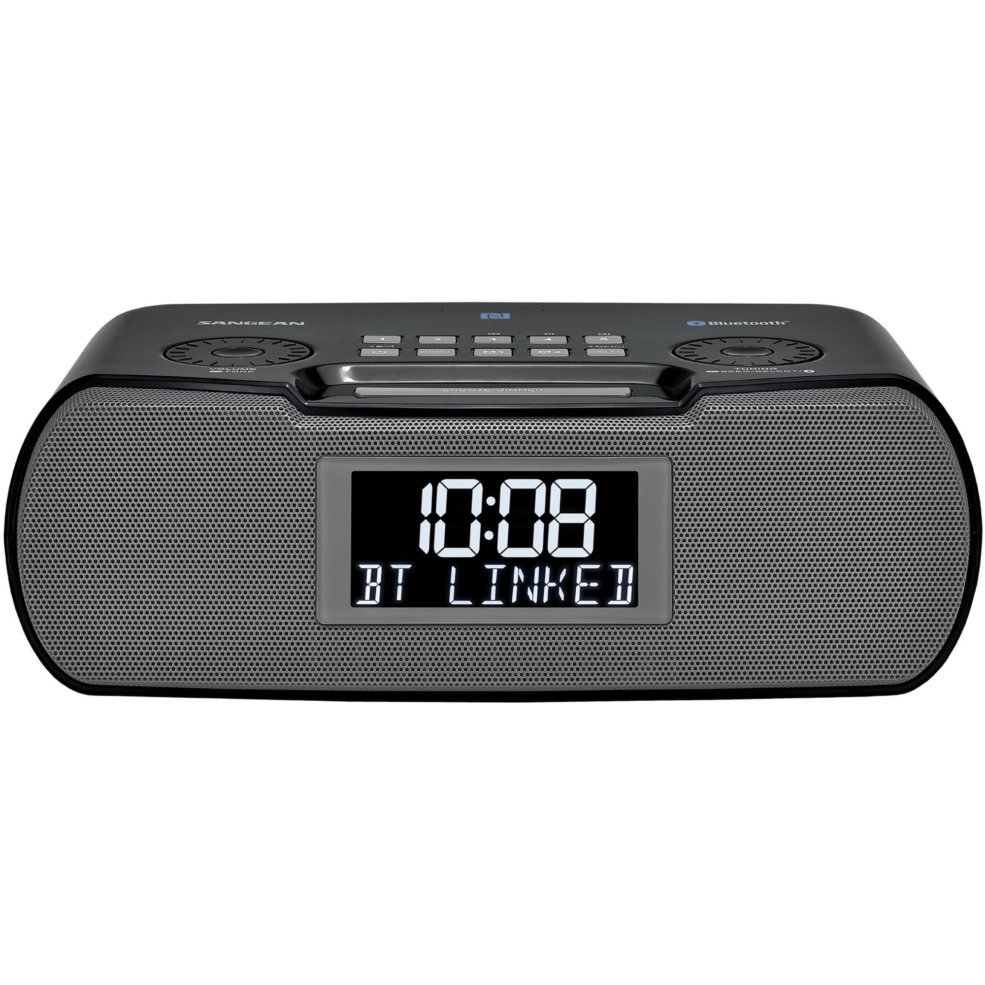 Sangean RCR-20 Digital AM/FM-RDS/Bluetooth Clock Radio with USB Charger