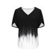 thumbnail image 5 of TaTaai Women's Romantic Ruffle Top Short Sleeve V-Neck Printed Loose Fit Casual Summer Chic Blouse Daily Work Date Party Gift, 5 of 7