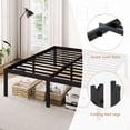 thumbnail image 4 of Merrland King Size Metal Bed Frame, 18" Platform Bed with Large Under-Bed Storage Space, Noise-Free, Easy Assembly, Black, 4 of 7
