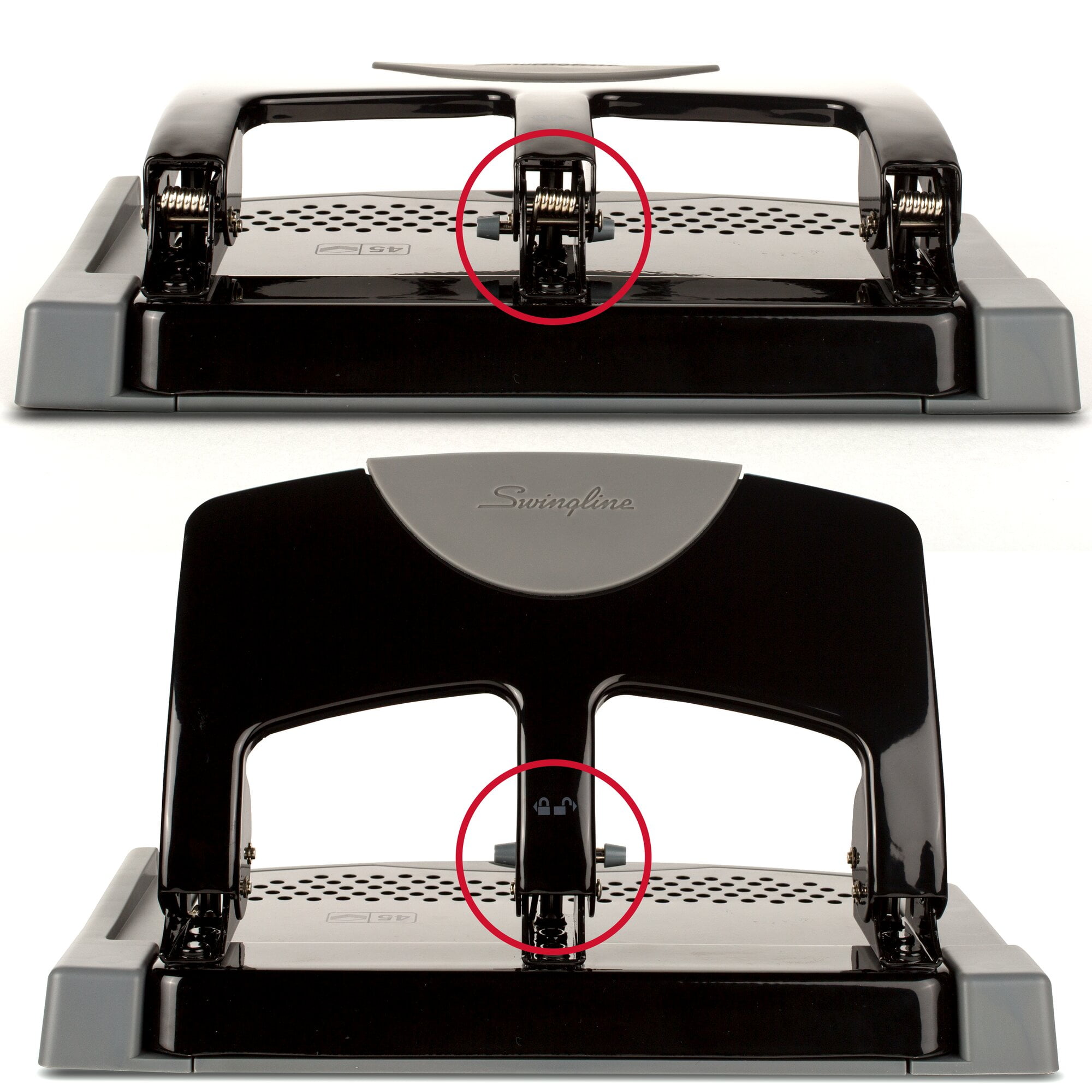 Swingline SmartTouch 3-Hole Punch, Low Force, 45 Sheets