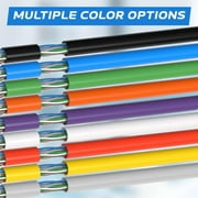 Cables Direct Online 500FT Cat6 Solid Bare Copper 23AWG Bulk Ethernet Cable, CMR ETL Riser, 550MHz POE (Power Over Ethernet) Wire – Purple