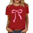 thumbnail image 1 of YDLCAFD Custom T Shirts Front and Back Women's Stylish Printed Crew Neck T Shirt, 1 of 4