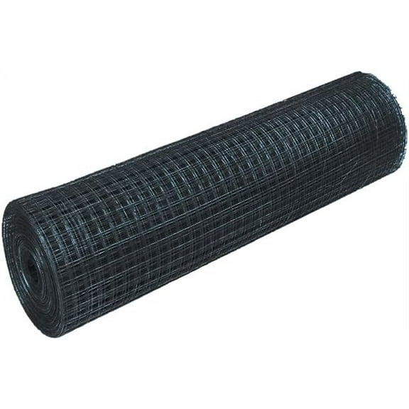 16ga Galvanized Steel Black PVC Coated Welded Wire 2'' x 2'' - Fence Roll (4' x 100')