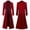 Red, variant on Mens Coat Gothic Long Trench Coat, Stand Collar Double Breasted Outerwear with Silver Buttons, Vintage Wear
