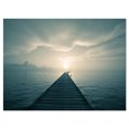 thumbnail image 2 of Dark Boardwalk into Blue Sea - Bridge Canvas Art Print, 2 of 3