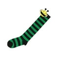 thumbnail image 6 of Kids Halloween Long Striped Knee High Socks 3D Bee Witch Thin Tube Socks for Girl Halloween Costume Accessories, 6 of 7