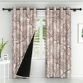 thumbnail image 2 of LFEEY Beige Leaf Print Blackout Curtains 2 Panels, 42x72 inch, 2 of 6