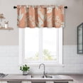 thumbnail image 5 of Modern Painting Style Curtain Valance, Leaves Print Velvet Drape Valance for Bedroom, Rod Pocket Small Window Treatment for Nursery 1 Panel, 52 x 18 Inches, 5 of 6