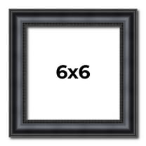 6x6 Frame Black Real Wood Picture Frame Width 1.25 inches | Interior Frame Depth 0.5 inches |