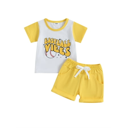 

Bagilaanoe 2pcs Newborn Baby Boy Short Pants Set Short Sleeve Letter Print T Shirt Tops + Shorts 3M 6M 9M 12M 18M 24M Infant Casual Summer Outfits