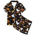 thumbnail image 4 of Outfit Sets for Girls Halloween Elements All Over Print Short Sleeve Shirt Shorts 2 Piece Outfits Size 2-3Y, 4 of 4