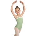 thumbnail image 3 of Afuyipoi Girls Performance Dance Leotard (3-15 Years) Summer Sleeveless Camisole Stretchy Athletic Bodysuit for Ballet Yoga and Gymnastics Practice Mint Green 3/4, 3 of 7