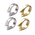 thumbnail image 2 of 4 Uds anillos de oreja de gato anillos de autodefensa interruptor de ventana para mujeres hombres al aire libre (Color aleatorio), 2 of 5