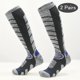 thumbnail image 3 of 2 pares de calcetines de esquí, calcetines térmicos de invierno hasta la rodilla, medias largas cómodas y cálidas para senderismo, snowboard, montañismo y actividades al aire libre, 3 of 4