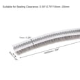 thumbnail image 3 of Tira de sellado de puerta de fieltro adhesivo Uxcell Brush Weather Stripping, Tira de barrido de puerta gris 7mmx6mm, 3 of 5