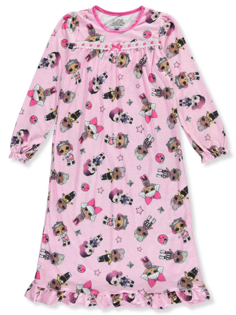 LOL Suprprise - LOL Surprise Girls' Ruffle-Trimmed Flannel Nightgown ...