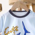 thumbnail image 4 of Nwiuh Premium Cotton Toddler Boy Short Sleeve T-Shirt & Shorts Set Summer Outfits Clothes Sky Blue for Size 18-24 Months, 4 of 5