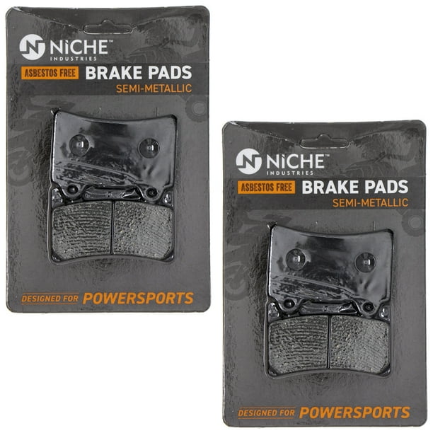 Niche Brake Pad Set for Yamaha FZR1000 Semi-Metallic Motorcycle 2 Pack
