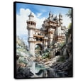 thumbnail image 2 of Designart "Majestic Guardians of Fortresses VII" Cityscapes Floater Framed Canvas Art Print, 2 of 7
