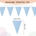 thumbnail image 2 of 50 Feet Blue Pennant Banner Flags String Triangle Hanging Triangle Bunting Flags for Festive, Wedding, Birthday Party 2 Pcs, 2 of 6