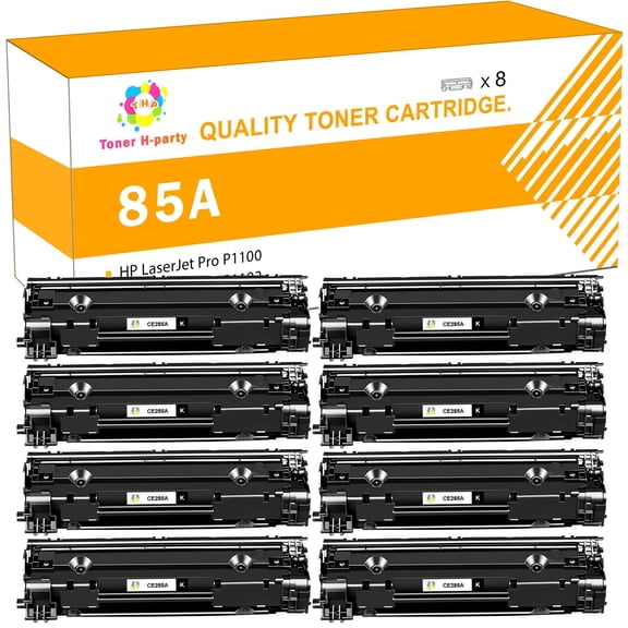 Colorich 85A CE285A | Compatible 85A Toner Cartridge for HP 85A CE285A CE285D Laserjet Pro P1102w M1212nf MFP P1102 M1217nfw 1102w P1005 M1132 M1210 M1212 Printer Ink (Black, 8-Pack | CE285AT1)