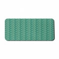 thumbnail image 1 of Geometric Computer Mouse Pad, Floral Styled Ornamental Ivy Shapes and Leaves in Damask Pattern Art, Rectangle Non-Slip Rubber Mousepad X-Large, 35" x 15", Cream and Sea Green, by Ambesonne, 1 of 2
