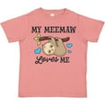 thumbnail image 3 of Inktastic My Meemaw Loves Me with Sloth and Hearts Boys or Girls Toddler T-Shirt, 3 of 5