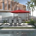 thumbnail image 3 of CASAINC 11FT Square Cantilever Patio Umbrella in Red (without Umbrella Base), 3 of 8
