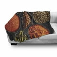 thumbnail image 3 of Spice Soft Flannel Fleece Blanket, Cooking Additives and Kitchen Needs Bowls of Traditional Seasoning Elements Top View, Cozy Plush for Indoor and Outdoor Use, 50" x 70", Multicolor, by Ambesonne, 3 of 6