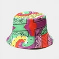 thumbnail image 2 of Reversible Paisley Bucket Hat Cotton Fisherman Cap Packable Cheetah Sun Hat for Women and Men, 2 of 2