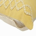 thumbnail image 6 of LR Home Ox Bay Hand-Woven Yellow Bordered All-Natural Cotton  Pillow Cover, 6 of 8