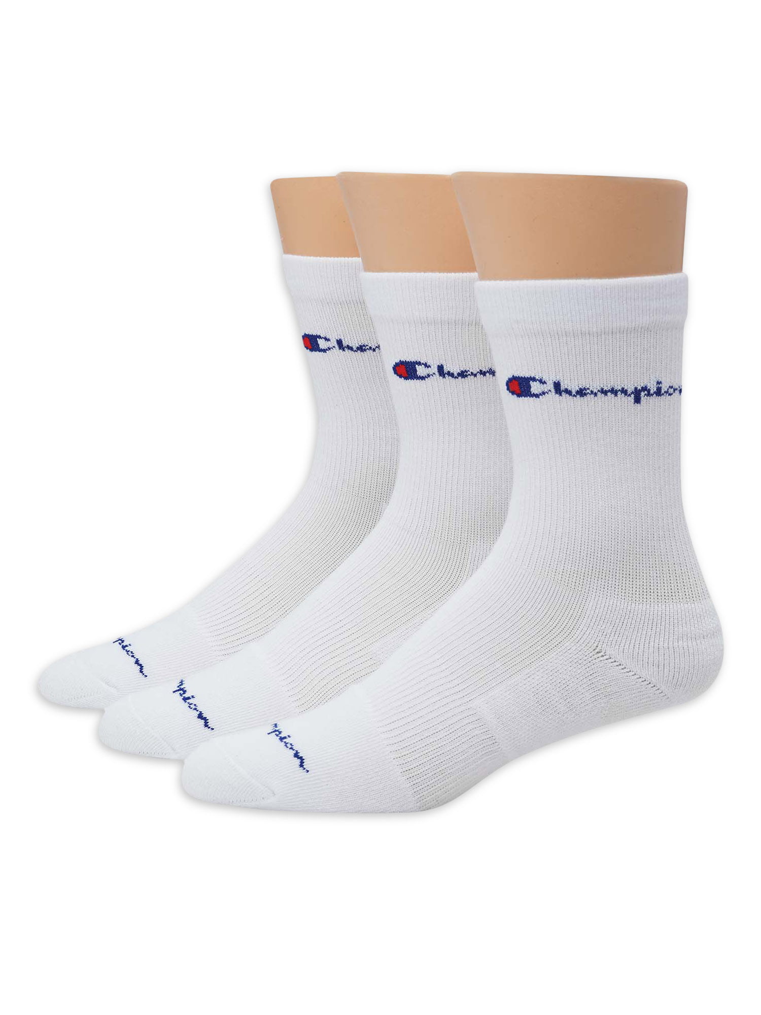 Champion Mens Crew Socks 3X Pack Regular Cotton Office Gym Sports Trainer  Socks
