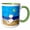 Green/White, variant on 3drose, Cute Siamese Kitty Cat Summer Beach Time Fun, 11oz Magic Transforming Mug