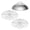 Round, variant on Rectangular Stainless Steel Griddle Basting Cover and Rack Set for Flat Top Cooking