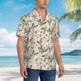 thumbnail image 3 of Bingfone Men's Short Sleeve Button Down Shirts Hawaiian Halloween Cactus Printed Beach Shirt, 3 of 7