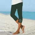 thumbnail image 2 of QHFBli Compression Leggings Lightweight Everyday Capri Pants for Women Casual Summer Wear Comfort Fit Versatile Styling Easy Care, 2 of 4