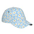 thumbnail image 6 of Picia Floral Daisy pattern Trucker Low Profile Hat Men Women Baseball Cap Dad Hat Adjustable Unconstructed Plain Cap, 6 of 9