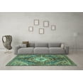 thumbnail image 3 of Ahgly Company Indoor Rectangle Persian Turquoise Blue Traditional Area Rugs, 7' x 9', 3 of 4