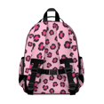 thumbnail image 3 of Pink and Black Leopard Print Pattern Cute School Backpack Bag for School with Padded Back and Adjustable Shoulder Straps 15.25"x11.5"x5.25", 3 of 5