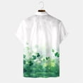 thumbnail image 6 of ibiyuan Mens Hawaiian Shirts Short Sleeve St Patricks Day Love Heart Graphic Holiday Short Sleeve Green Summer Button Down Lapel Basic Tees Summer Beach Tops with Pocket, 6 of 6