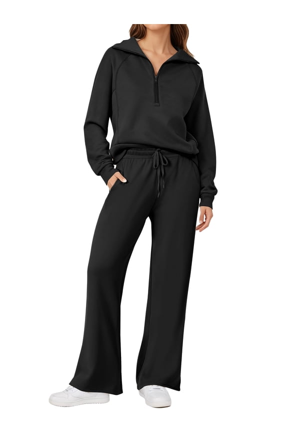 Outfit Sets for Women 2 Piece Sets Winter Casual Tracksuit Long Sleeve Lounge Set Outfits with Pockets