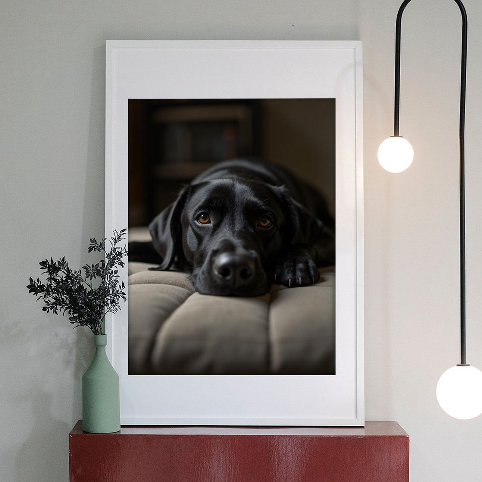 Diamond Art Kit for Adults, Black Labrador Dog Relaxing Diamond Painting for Adults Beginners, DIY Diamond Art Painting Kits, 5D Diamond Painting Crafts for Home Decor 12x16 Frameless
