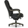 thumbnail image 4 of Scranton & Co Modern Faux Leather & Wood Executive Chair in Black, 4 of 14