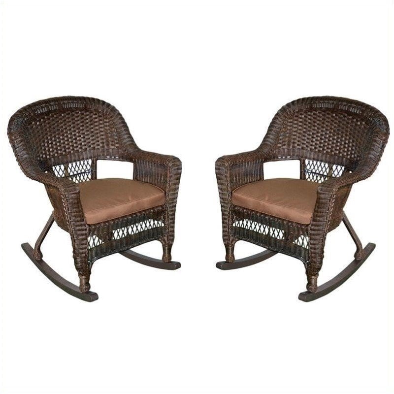 black wicker rockers