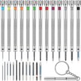 thumbnail image 1 of 13 piezas de destornilladores pequeños para reloj, juego de destornilladores para reloj de joyero de 0,6 a 2,0 mm con 13 hojas de repuesto adicionales, 1 of 5