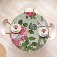 thumbnail image 3 of Ambesonne Colorful Fitted Round Tablecloth, Shabby Plant Roses Leaf, 45"- 56" Diameter, Multicolor, 3 of 4