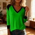 thumbnail image 6 of STETMN Women's Spring Casual Tops Bright Color Raglan Shirts Long Sleeve Layer T-shirt, 6 of 6