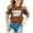 Brown, variant on Toddler Girls Tops Glitter Graphic Print Short Sleeve Casual Tee Top Size 4-5T ,Blue