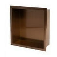 thumbnail image 6 of ALFI brand ABNP1212-BC 12" x 12" Brushed Copper PVD Stainless Steel Square Single Shelf Shower Niche, 6 of 8